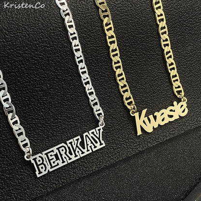 Block Letter - Customized Nameplate Necklaces