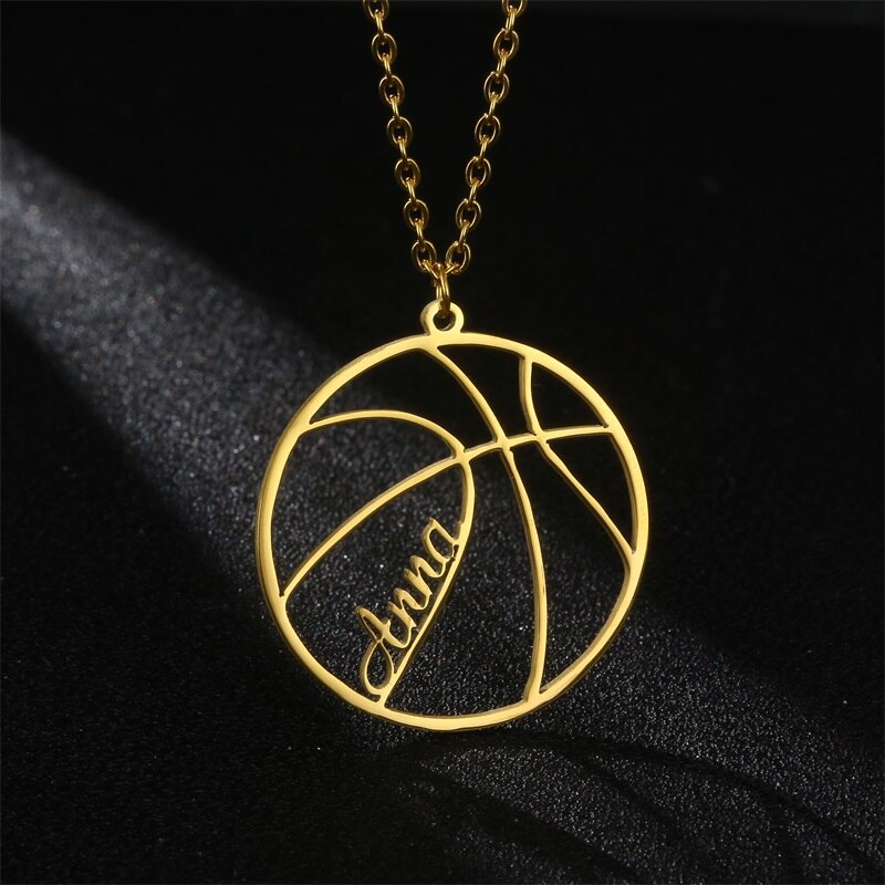 Custom Basketball Name Necklace