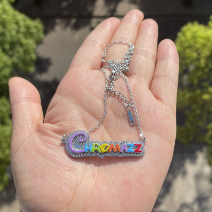 Colorful Rhinestone Nameplate