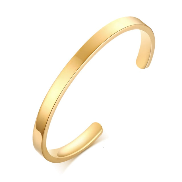 Personalized Unisex Resizable Gold Bangle