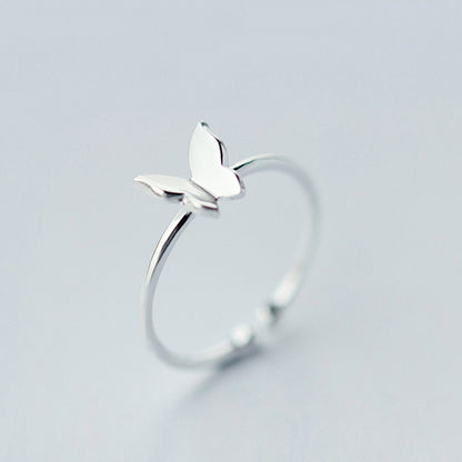 Sterling Silver Butterfly Resizable Ring