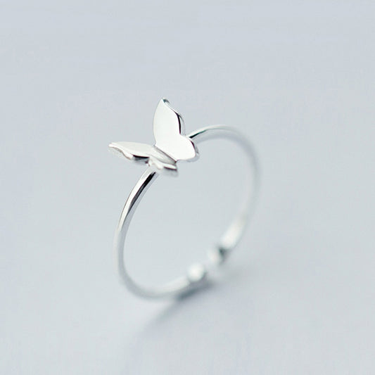 Sterling Silver Butterfly Resizable Ring