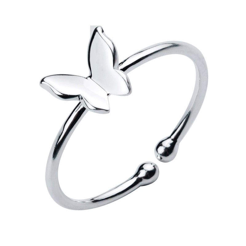 Sterling Silver Butterfly Resizable Ring