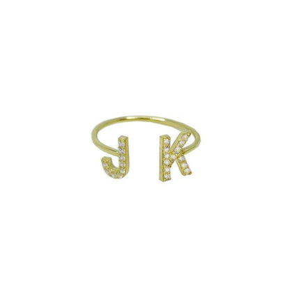 Double Initials Ring