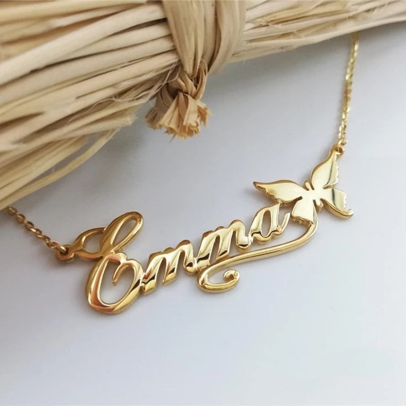 Emma Personalized Butterfly Necklace