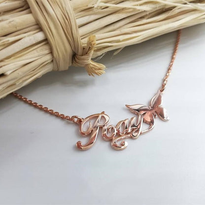 Emma Personalized Butterfly Necklace