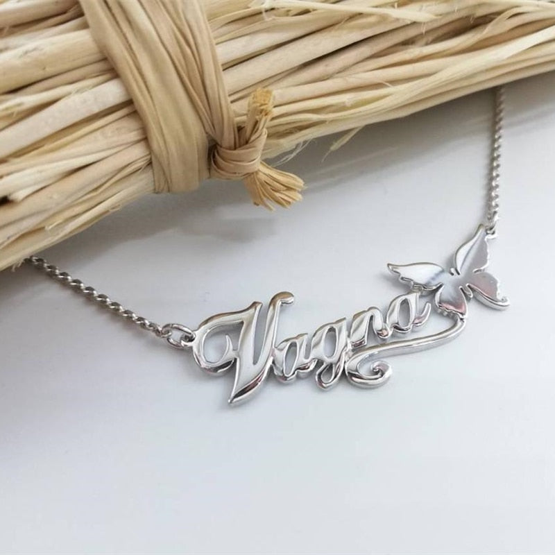 Emma Personalized Butterfly Necklace