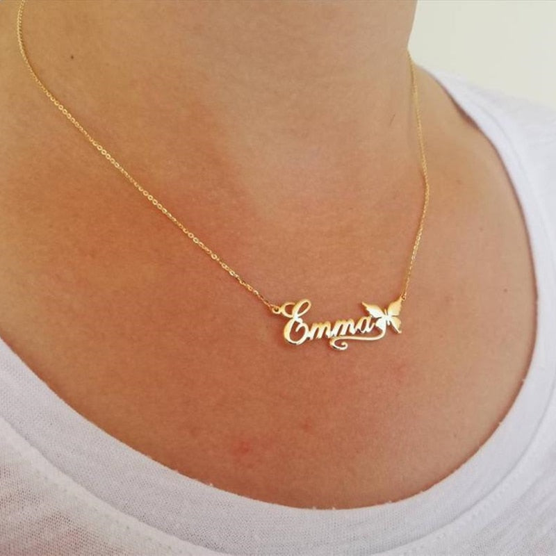 Emma Personalized Butterfly Necklace