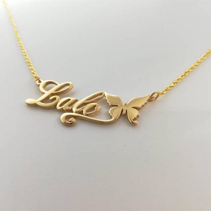 Emma Personalized Butterfly Necklace