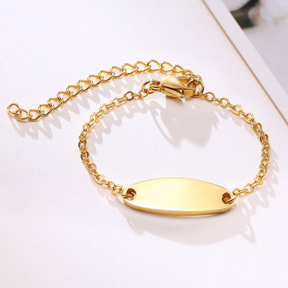 Personalized Rounded Bar Baby Bracelet