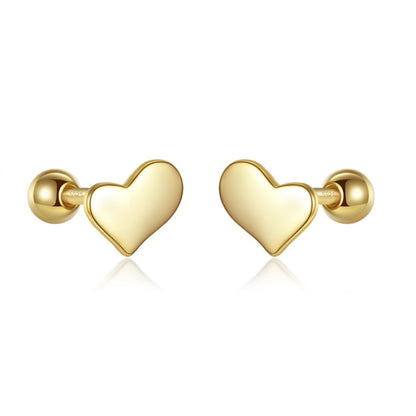 925 Sterling Silver Heart Girls Earrings