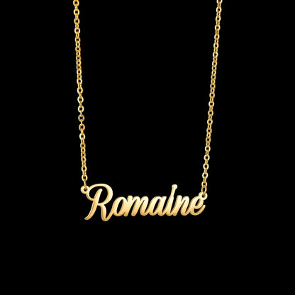 Romaine Cursive Personalized Necklace