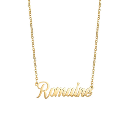 Romaine Cursive Personalized Necklace