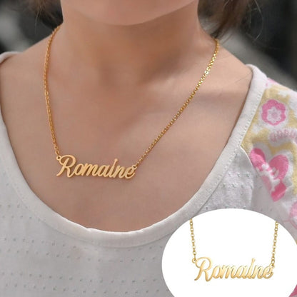 Romaine Cursive Personalized Necklace