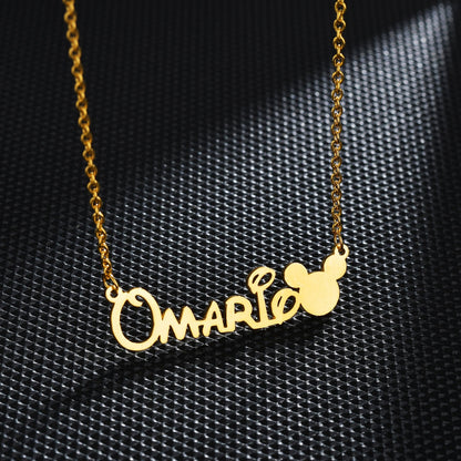 Personalized Mouse Ears Name Necklace